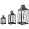 Northlight Set of 3 Black Lattice Style Candle Lanterns 22.75&#x22;